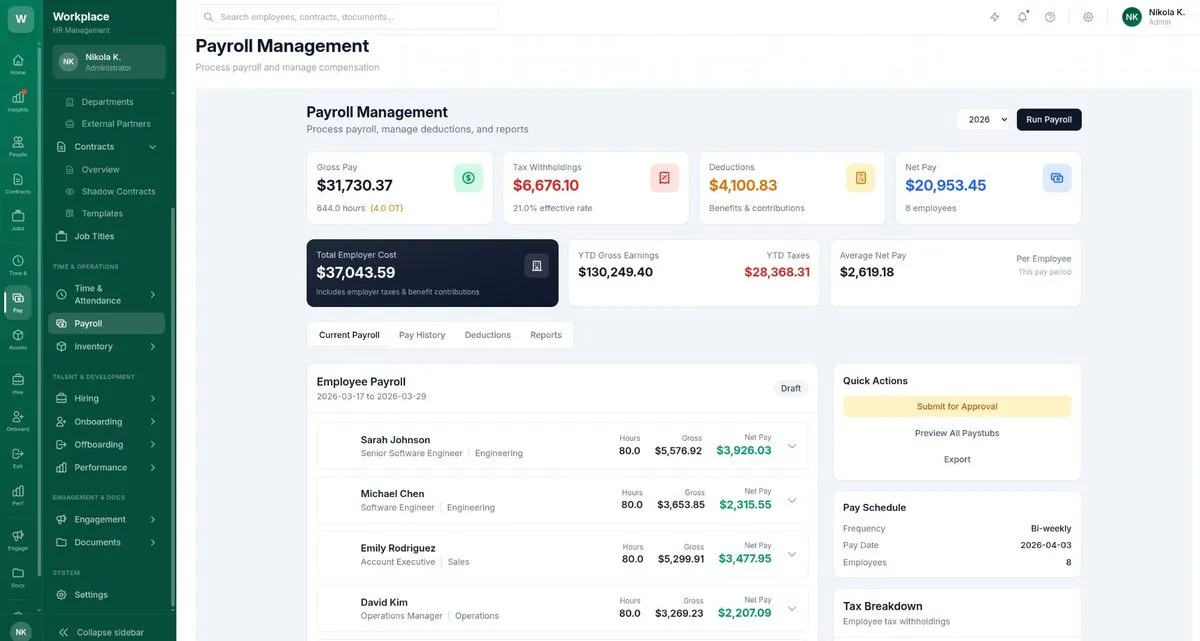 Workplace.hr Payroll Management